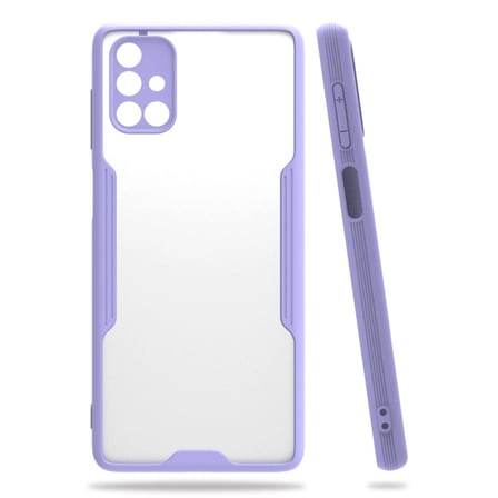Samsung Uyumlu Galaxy M Kılıf Platin Silikon - Lila