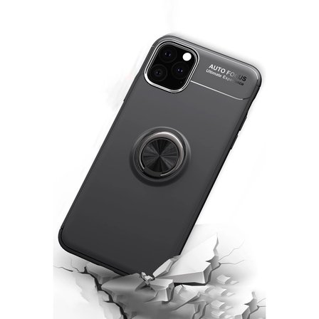 Apple İphone 11 Pro Kılıf Range Yüzüklü Silikon - Kırmızı