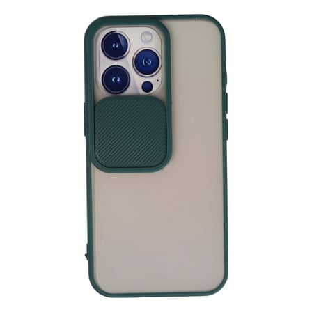Apple İphone  Pro Kılıf Palm Buzlu Kamera Sürgülü Silikon - Yeşil
