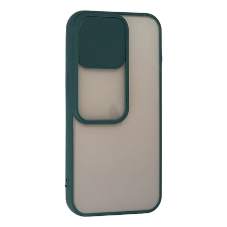 Apple İphone  Pro Kılıf Palm Buzlu Kamera Sürgülü Silikon - Yeşil