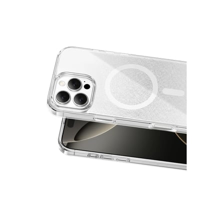 Onegif Apple İphone 16 Pro Max Sora Simli Magsafe Kapak - Beyaz