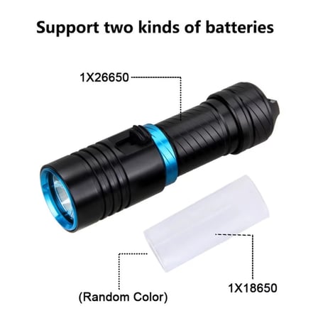 Wison Ws-4545 10w 1800 Lümen Şarjlı Su Altı Feneri Type-c, 5000 Mah, 100 M Menzil, Su Geçirmez