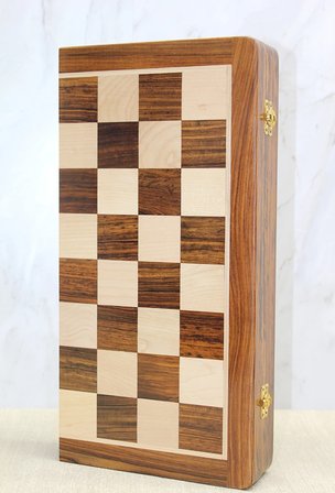 Mıknatıs Taşlı Ahşap Katlanabilir Kutulu Satranç Oyunu 40 Cm G225