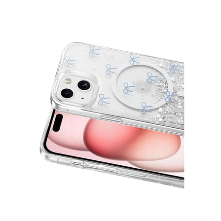 Onegif Apple İphone 14 Misk Simli Magsafe Kapak - Desen 3