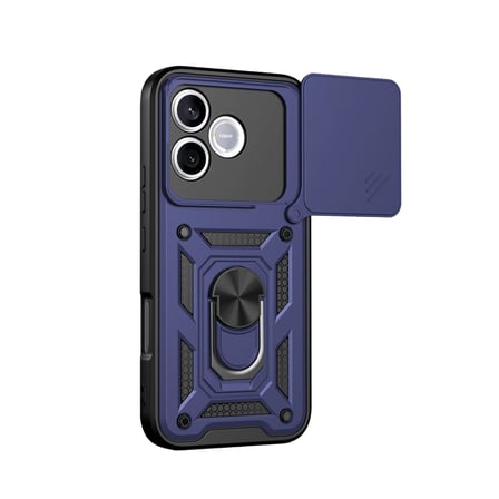 Huawei Honor 600 Lite Pars Lens Yüzüklü Silikon - Lacivert