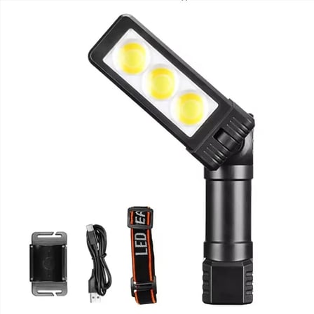 Gold Silver Gs-225 3 Led Usb Şarjlı Çok Fonksiyonlu Kafa Feneri