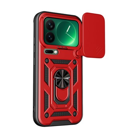 Xiaomi Mi 17 Pro Max Pars Lens Yüzüklü Silikon - Kırmızı