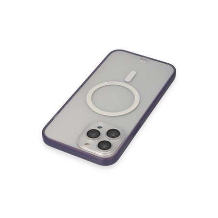 Apple Uyumlu İphone Pro Kılıf Grand Magneticsafe Kapak - Mor