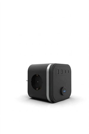 Termal Akım Korumalı Isıya Dayanıklı 3’lü Duvar Tipi Priz 2x Usb 2x Typce 3680 W