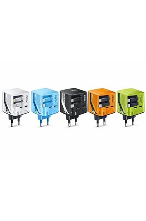 Gan+ Pd 40w Hızlı Şarj Adaptörü Çoklu Çıkış Usb-c Lightning Kablolu Hızlı Şarj Cihazı Ev Ofis Uyumlu