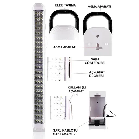 Ledpoint Lp-6069 Akülü 69 Led Şarjlı Işıldak