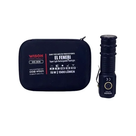 Wison Ws-3838 1500 Lümen Mıknatıslı Usb Şarjlı El Feneri