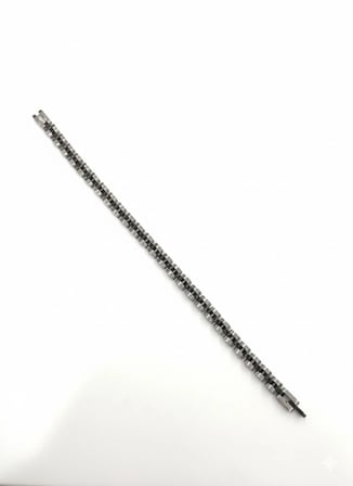 Rodyum-siyah Çelik  Erkek Çelik Bileklik Boy 21.5 Cm / En 0.6 Mm  - Ebl0047