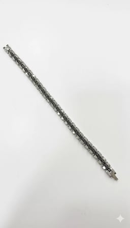Rodyum-siyah Çelik  Erkek Çelik Bileklik Boy 21.5 Cm / En 0.8 Mm  - Ebl0048