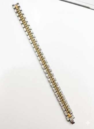 Rodyum-  Çelik  Erkek Çelik Bileklik Boy 21.5 Cm / En 1.3 Cm  - Ebl0060
