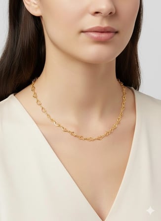 Kaplama Zincir Pirinç   Cm Kolye Zincir 60 Cm - Kl0249