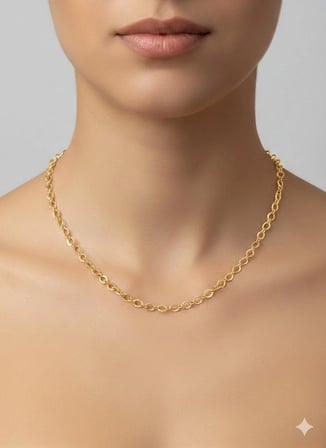 Kaplama Zincir Pirinç   Cm Kolye Zincir 45 Cm - Kl0271