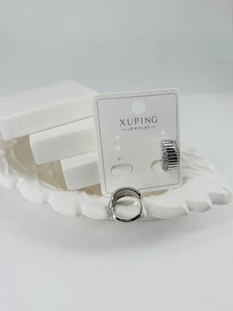 Rodyum Zirkon Taşlı Pirinç Zirkon Küpe - Kp00307