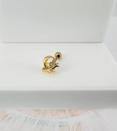 Zirkon Taşlı Uç Kısmı : Pirinç Kıkırdak Bar Uzunluğu : 6 Mm / Bar Kalınlığı 0.8 Mm / Top Boyu 3 Mm -
