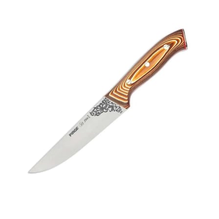 32102 Elite Kurban, Kasap Bıçağı 16,5 Cm - Kahverengi Perçinli Kompozit Sap