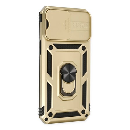 Apple İphone 14 Pro Kılıf Pars Lens Yüzüklü Silikon - Gold