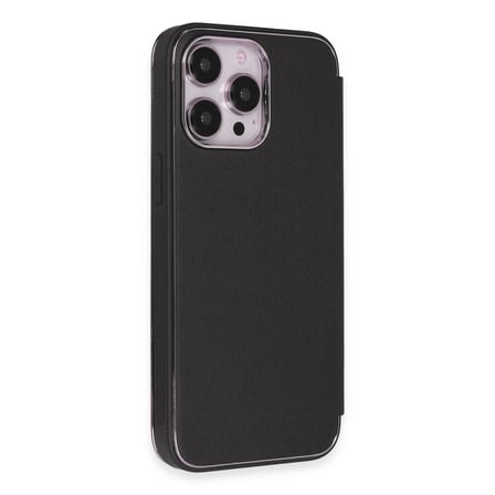 Apple Uyumlu İphone 14 Pro Max Kılıf Dolpin Kapaklı - Siyah
