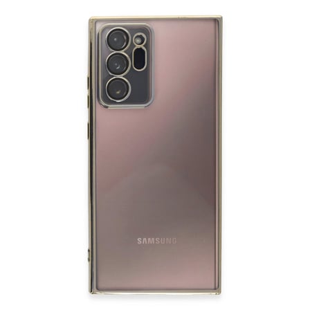 Samsung Uyumlu Galaxy Note 20 Ultra Kılıf Razer Lensli Silikon - Gold