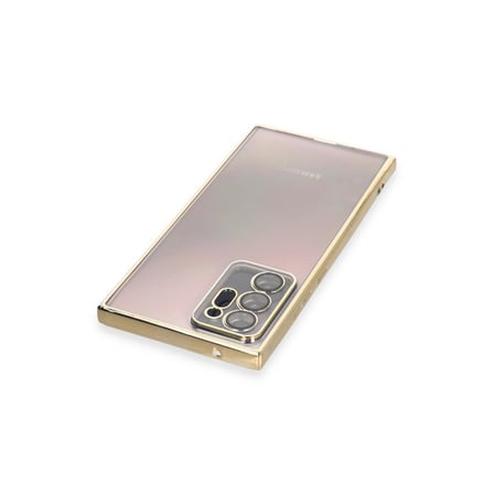Samsung Uyumlu Galaxy Note 20 Ultra Kılıf Razer Lensli Silikon - Gold