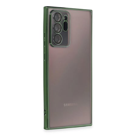 Samsung Uyumlu Galaxy Note 20 Ultra Kılıf Razer Lensli Silikon - Yeşil