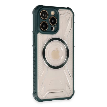 Apple İphone 13 Pro Max Kılıf Prag Magneticsafe Kapak - Koyu Yeşil