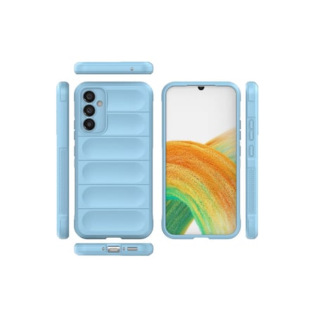 Samsung Uyumlu Galaxy M34 5g Kılıf Optimum Silikon - Sky Blue