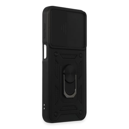 Samsung Galaxy M34 5g Kılıf Pars Lens Yüzüklü Silikon - Siyah