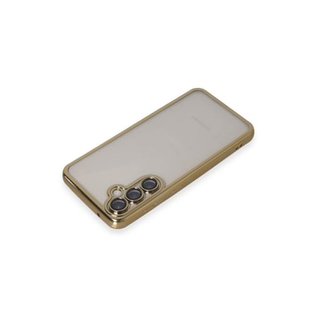 Samsung Uyumlu Galaxy S23 Fe Kılıf Razer Lensli Silikon - Gold