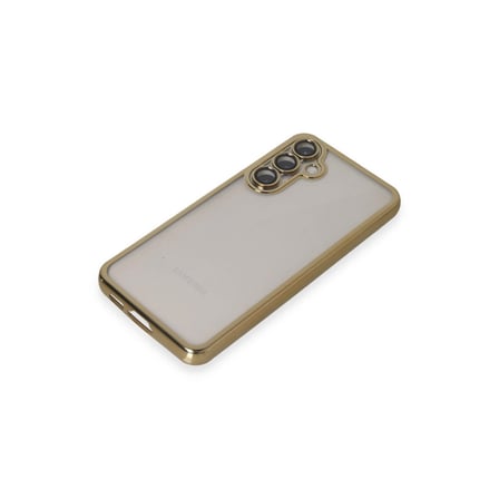 Samsung Uyumlu Galaxy S23 Fe Kılıf Razer Lensli Silikon - Gold