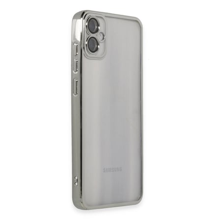 Samsung Uyumlu Galaxy A05 Kılıf Razer Lensli Silikon - Gümüş