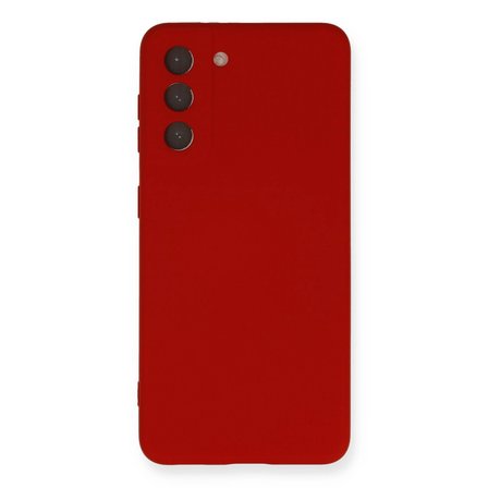 Samsung Uyumlu Galaxy S21 Kılıf Nano İçi Kadife Silikon - Kırmızı