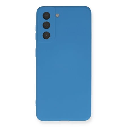 Samsung Uyumlu Galaxy S21 Kılıf Nano İçi Kadife Silikon - Mavi