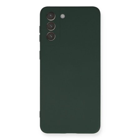 Samsung Uyumlu Galaxy S21 Plus Kılıf Nano İçi Kadife Silikon - Koyu Yeşil