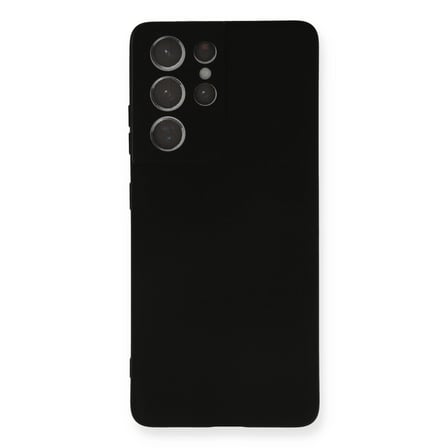 Samsung Galaxy S21 Ultra Kılıf Nano İçi Kadife Silikon - Siyah