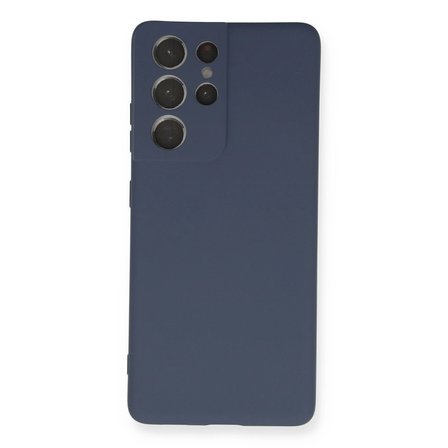 Samsung Uyumlu Galaxy S21 Ultra Kılıf Nano İçi Kadife Silikon - Gri