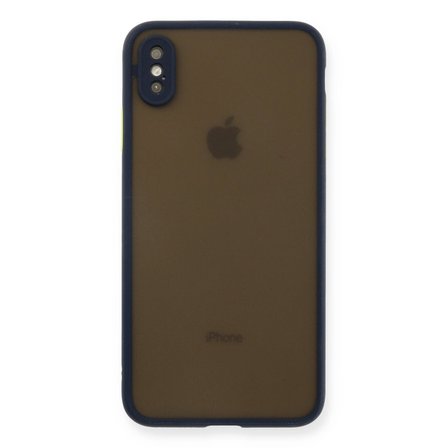 Apple Uyumlu İphone Xs Max Kılıf Montreal Silikon Kapak - Lacivert