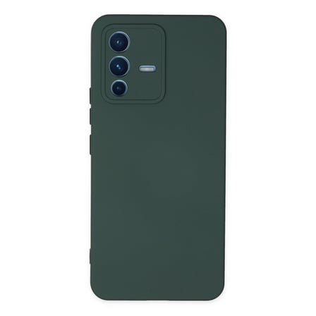 Vivo V23 5g Kılıf Nano İçi Kadife Silikon - Koyu Yeşil