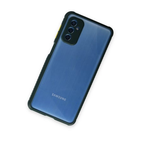 Samsung Uyumlu Galaxy M52 5g Kılıf Miami Şeffaf Silikon - Koyu Yeşil