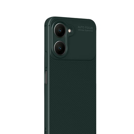 Vivo Y18 Kılıf Auto Focus Karbon Kapak - Koyu Yeşil