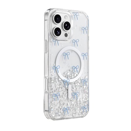 Onegif Apple İphone 16 Pro Max Misk Simli Magsafe Kapak - Desen 3
