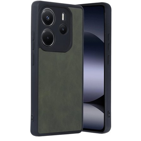 Xiaomi Redmi Note 14 4g Kılıf Aras Deri Kapak - Koyu Yeşil