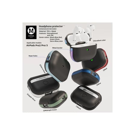 Airpods 3 (3.nesil) Mo-a8 Armor Kılıf - Koyu Yeşil