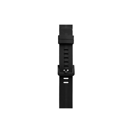 Apple Watch 38mm Kr408 Çizgili Silikon Kordon - Siyah