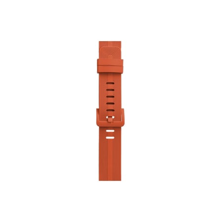 Apple Watch 38mm Kr408 Çizgili Silikon Kordon - Turuncu