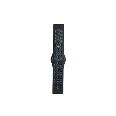 Watch 20mm Spor Delikli Kordon - Siyah-gri